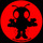 Fly sticker - red on black.thumb